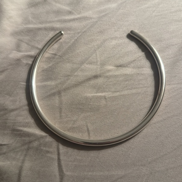 Vintage Taxco Sterling Silver 925 Choker Necklace Torque Wire Collar Mexico - Picture 2 of 3